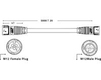 Lumatek Daisy Chain 5M kontrolni kabel