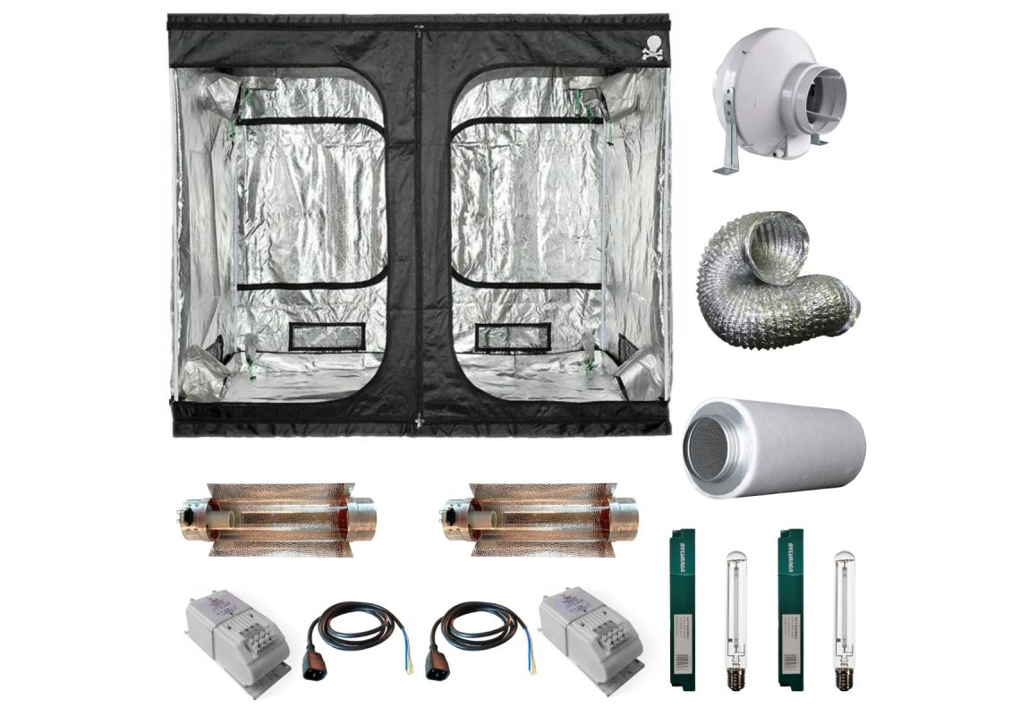 Set Growbox  2 x 600 W Cool Tube