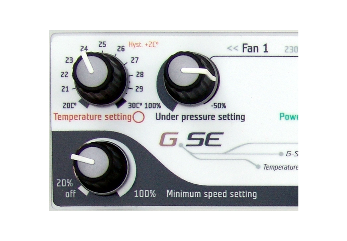 Regulator temperature, podtlaka in min. vrtljajev 